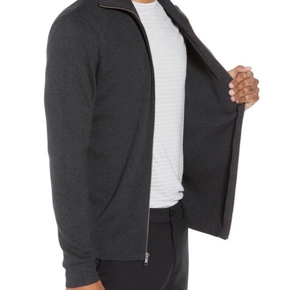 Calibrate Mock Neck Zip Up Cardigan - Picture 2 of 7